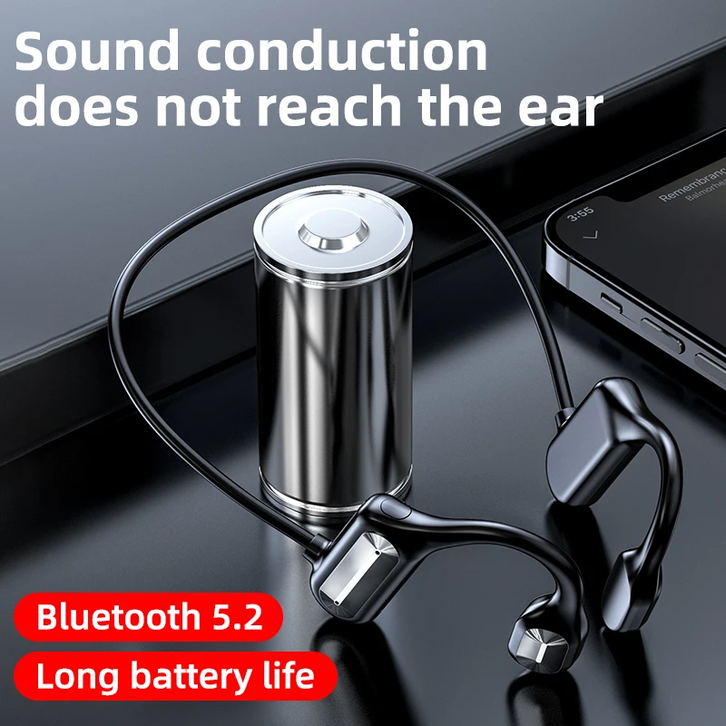 Bone Conduction Headphones wireless Sports Earphone5.2 Bluetooth-compatible Earphone Stereo Hands-free For Run | Электроника