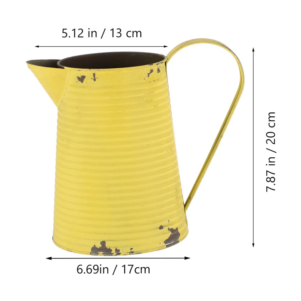 

2pcs Retro Planting Container Iron Art Flower Pot Decorative Plant Pot
