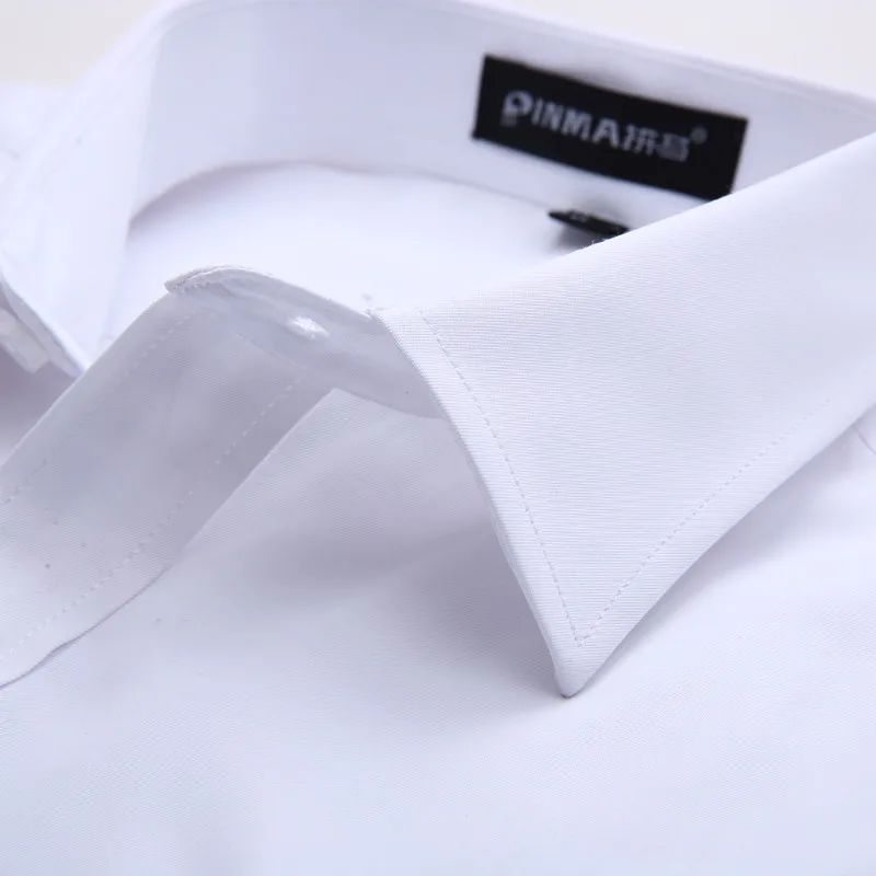 

Plus Size 8xl Social Twill men dress shirts long sleeve square collar comfortable solid business slim fit formal male tops