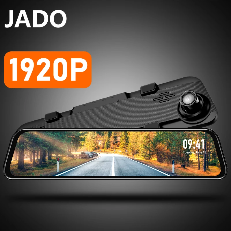 JADO вождения Регистраторы Dash Cam 12 дюймов полный Экран Ночное видение передних и
