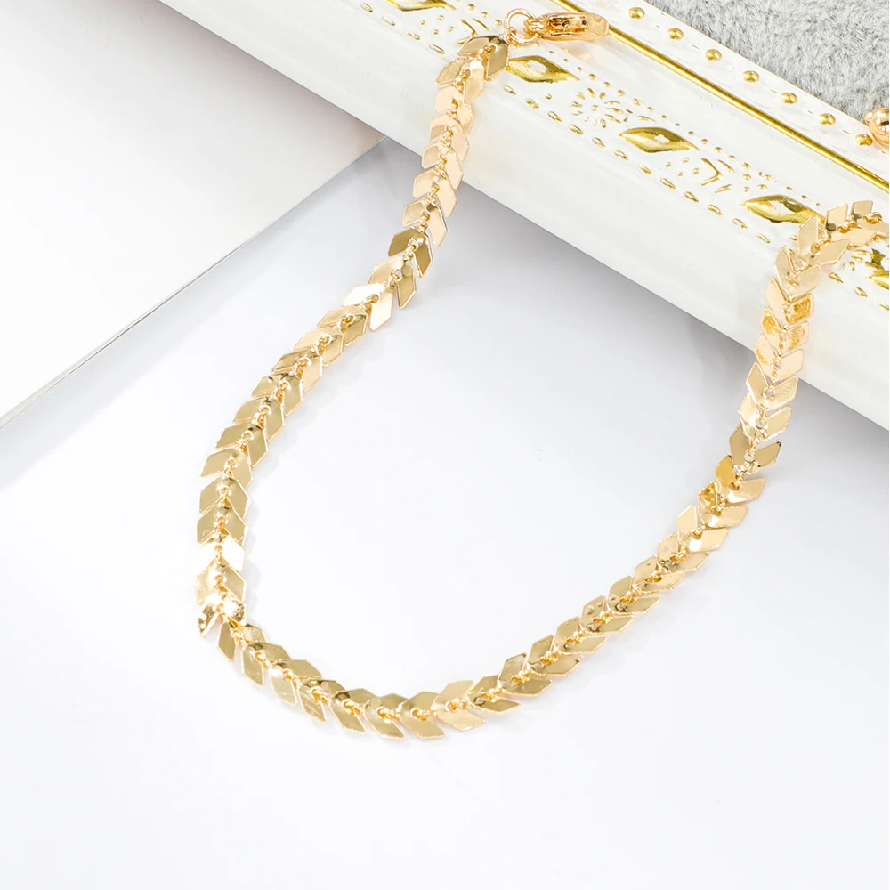 Модные Простые анклеты для женщин и девушек модные золотистые браслеты-цепочки