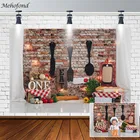 Фон для фотосъемки на 1-й День рождения шеф-повара ингредиенты красная кирпичная стена Фотофон для фотостудии