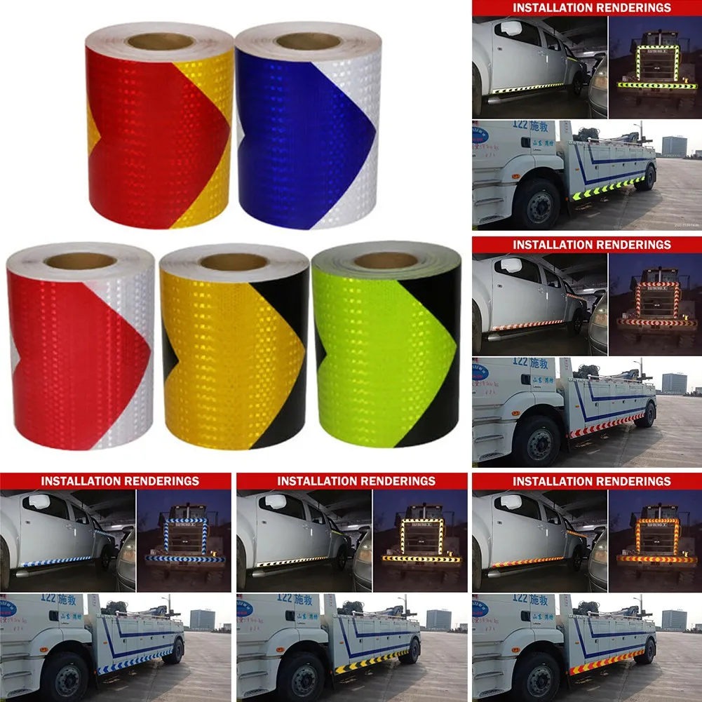 

5cm*300cm Car Reflective Sticker Safety Mark Warning Reflector Strips For Car Bicycle Truck Trailer Reflection Decor Accessories