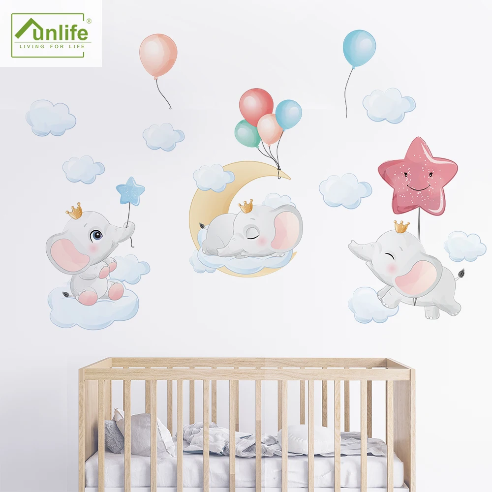 

Funlife®Декоративные водонепроницаемые Настенные обои для детской комнаты с рисунком воздушных шаров и надписей