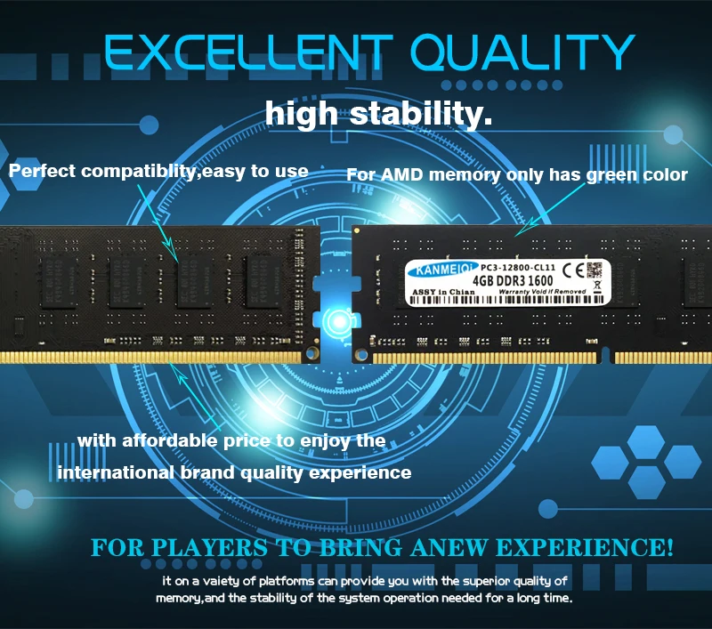 KANMEIQi DDR3 2 ГБ/4 ГБ/8 ГБ 1866Hmz 1600 МГц 1333 МГц оперативная память Desktop 240pin 1,5 в DIMM