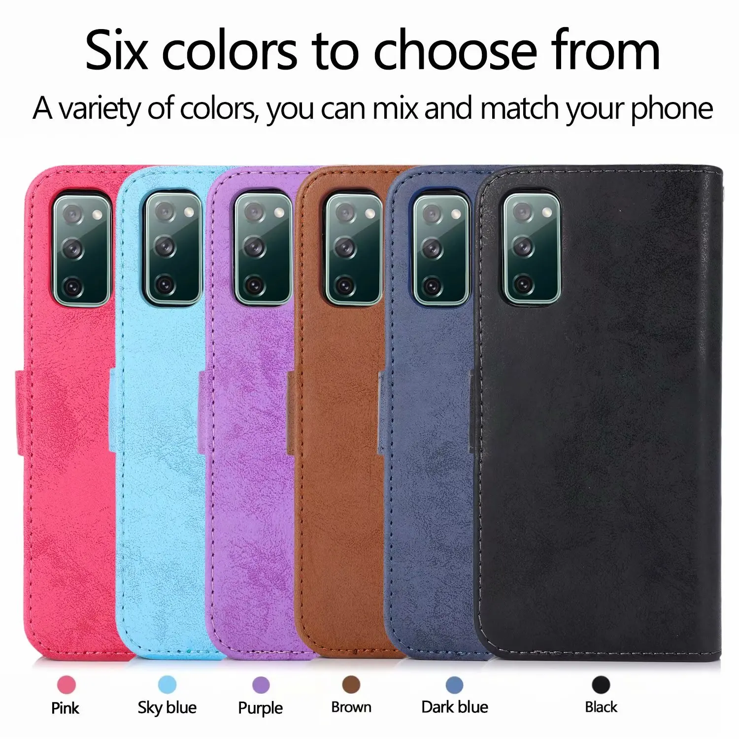 

Detachable Phone Case for Samsung Galaxy S21 Plus S20 FE Note 20 Ultra S10e S9 Luruxy Flip Leather Wallet Magnetic Protect Cover