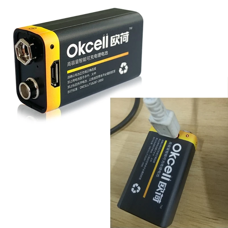 Перезаряжаемый литий-полимерный аккумулятор C1FB 9 В 900 мАч Micro USB для пульта