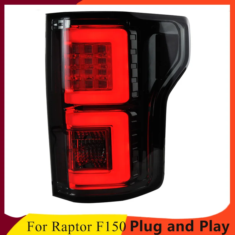 

KOWELL Car Styling for Ford F150 Raptor 2015 taillights LED Tail Lamp rear trunk lamp cover drl+signal+brake+reverse