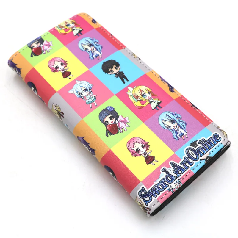 Красочный аниме меч искусство онлайн Asada Shino длинный стильный кошелек