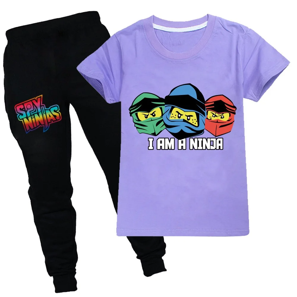 

New 2021 Summer Boy Set Boy Girls Short Sleeve T-Shirt +Trousers Pants Children Sports Suit Sets