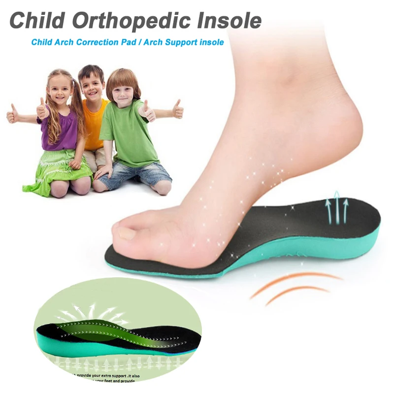 

New Child Orthopedic Insole Arch Support Insoles For Children Kid Flat Foot Correct Orthotic Arch Correction Pads