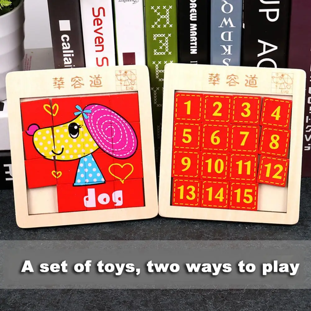 

Puzzle Toy Creative Intellectual Development DIY Wooden Number Jigsaw Toy for Kids