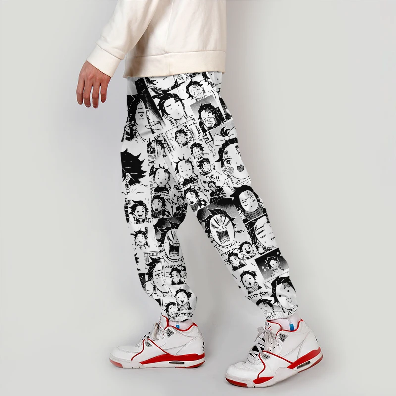 

2021 New Anime Demon Slayer Sweatpants Cartoon Harajuku Kimetsu No Yaiba Pants Autumn Loose Joggers Fitness Pants Sport Trousers