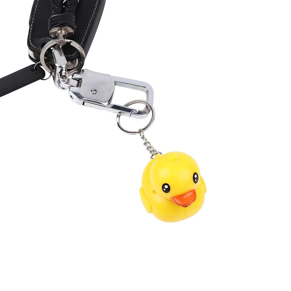 Fashion Lovely Duck LED Keychain with Sound Cartoon Animal Key Ring Car Handbag Holder Men Women Mini Torch Flashlight Toy | Украшения и