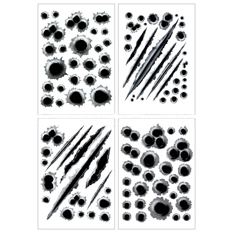 Набор автомобильных наклеек с отверстием для пули крутые царапины наклейки на