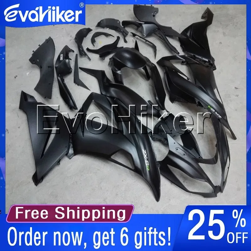 

Custom motorcycle plastic cover for ZX-6R 2013-2015 ABS fairing Injection mold matte black+gifts