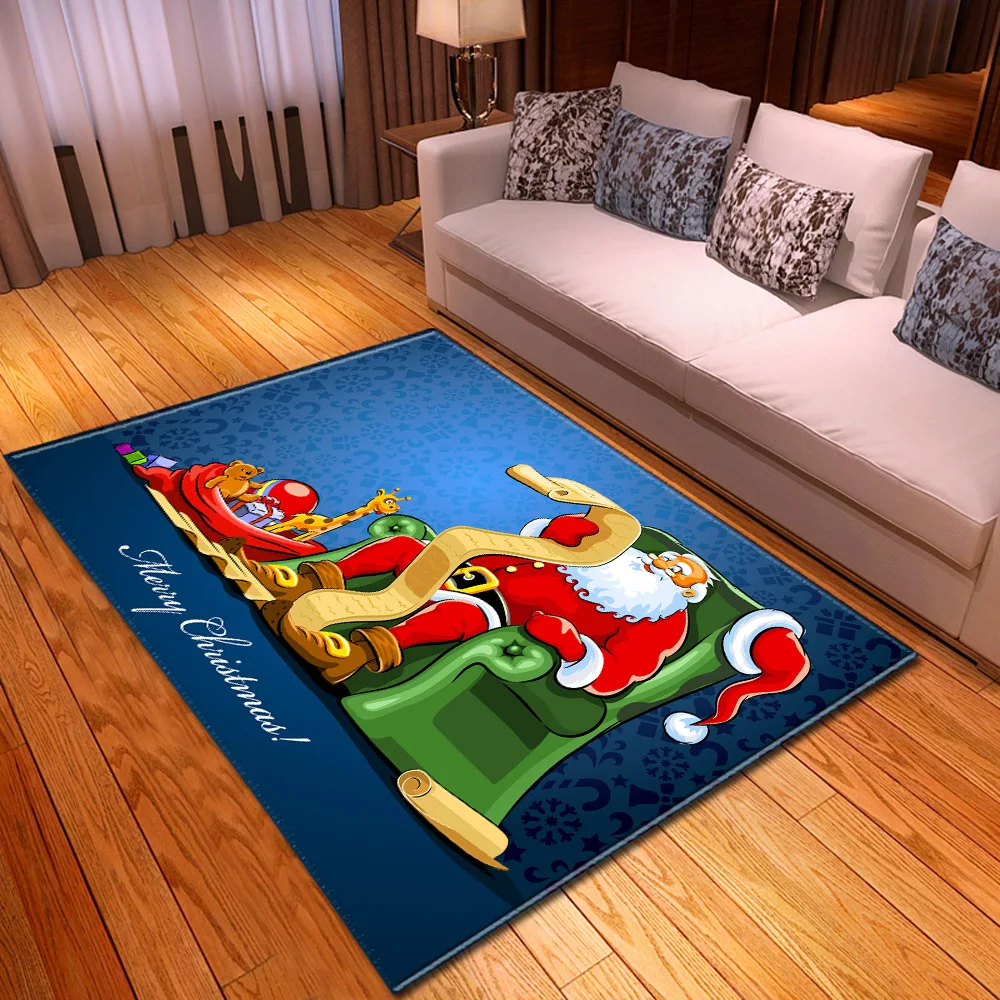 Домашнее украшение ковер с рождественским узором для гостиной спальни детской