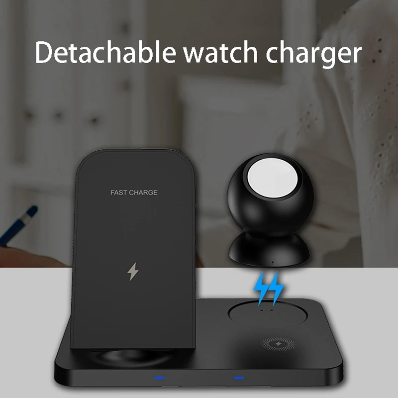 

Wireless Charger 3 in 1 MultiFunction Wireless Fast Charger 15W for IWatch Mobile Phone Wireless Charger