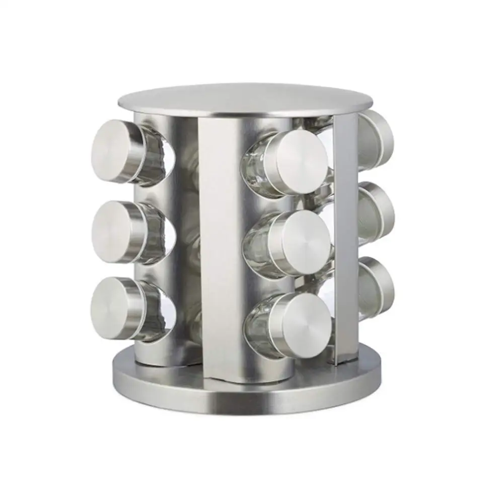 Кухонная стойка для приправ 12 ароматов набор вращающихся стеклянных бутылок из