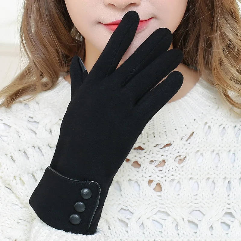 Перчатки женские зимние с плюшевой подкладкой для сенсорного экрана | Аксессуары