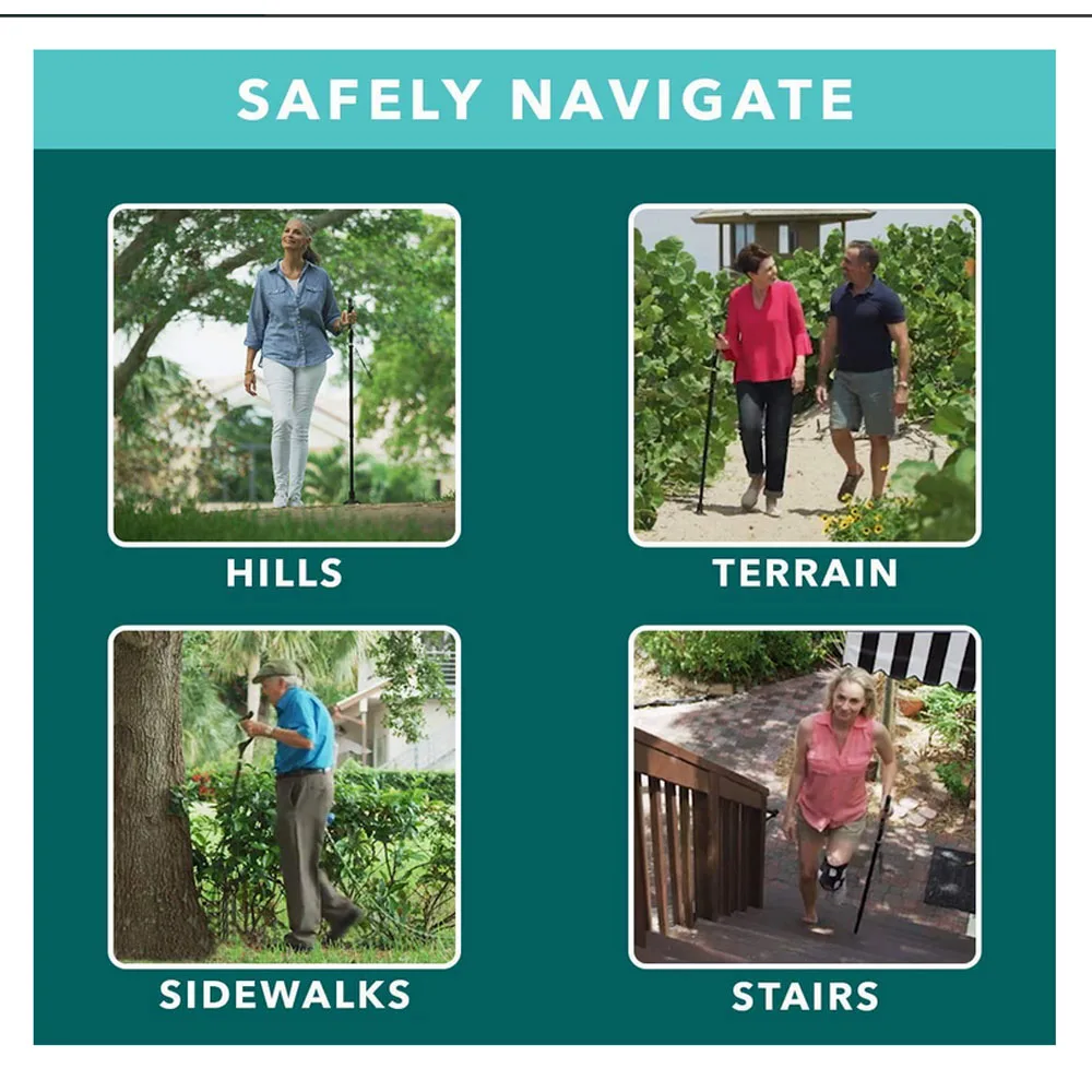 Противоскользящая подставка осанка тростник складной 10 Регулируемая трость