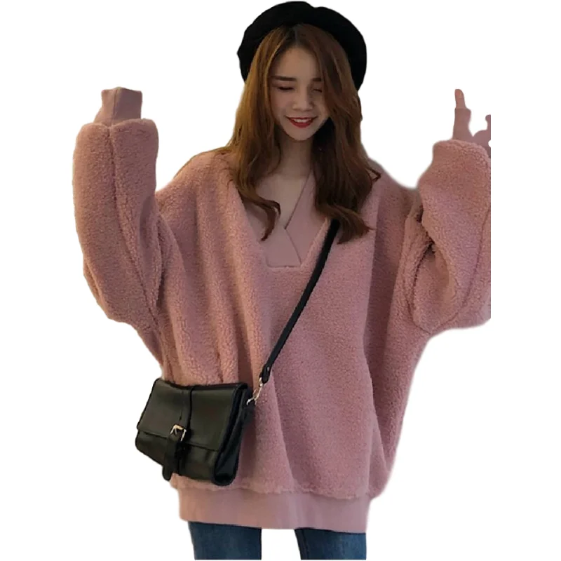 

New Hoody Womens Tracksuits Hooded Sweatshirts 2020 Autumn Winter Fleece Oversize Hoodies Solid Jackets Sweatshirt Women Fleeces