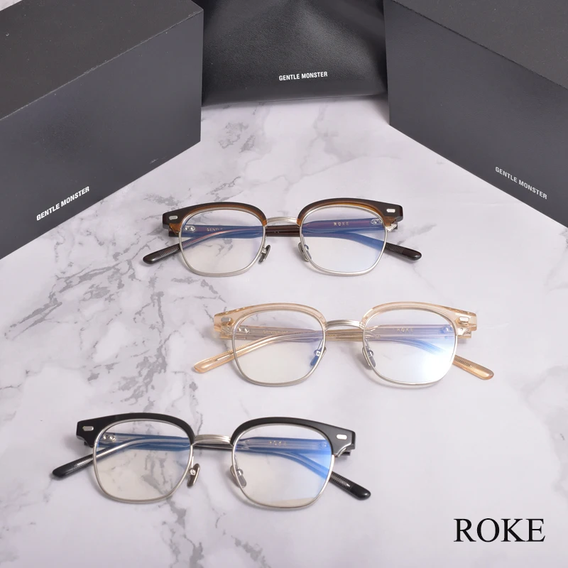 

GM 2021 new style Eyewear Square Optical glasses Frames GENTLE ROKE Retro Prescription Eyeglasses Frames for Men Women