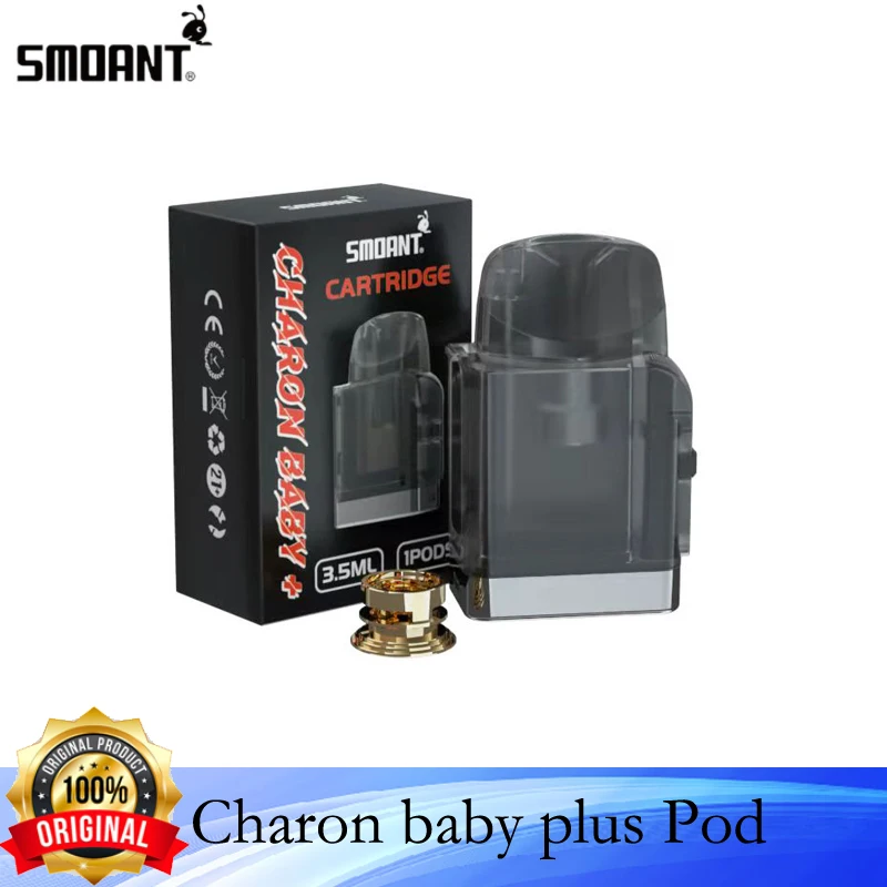 

Original Smoant Charon Baby Plus Pod Cartridge 3.5ML Capacity Empty Cartridge Tank For Smoant Charon Baby Plus Pod Kit
