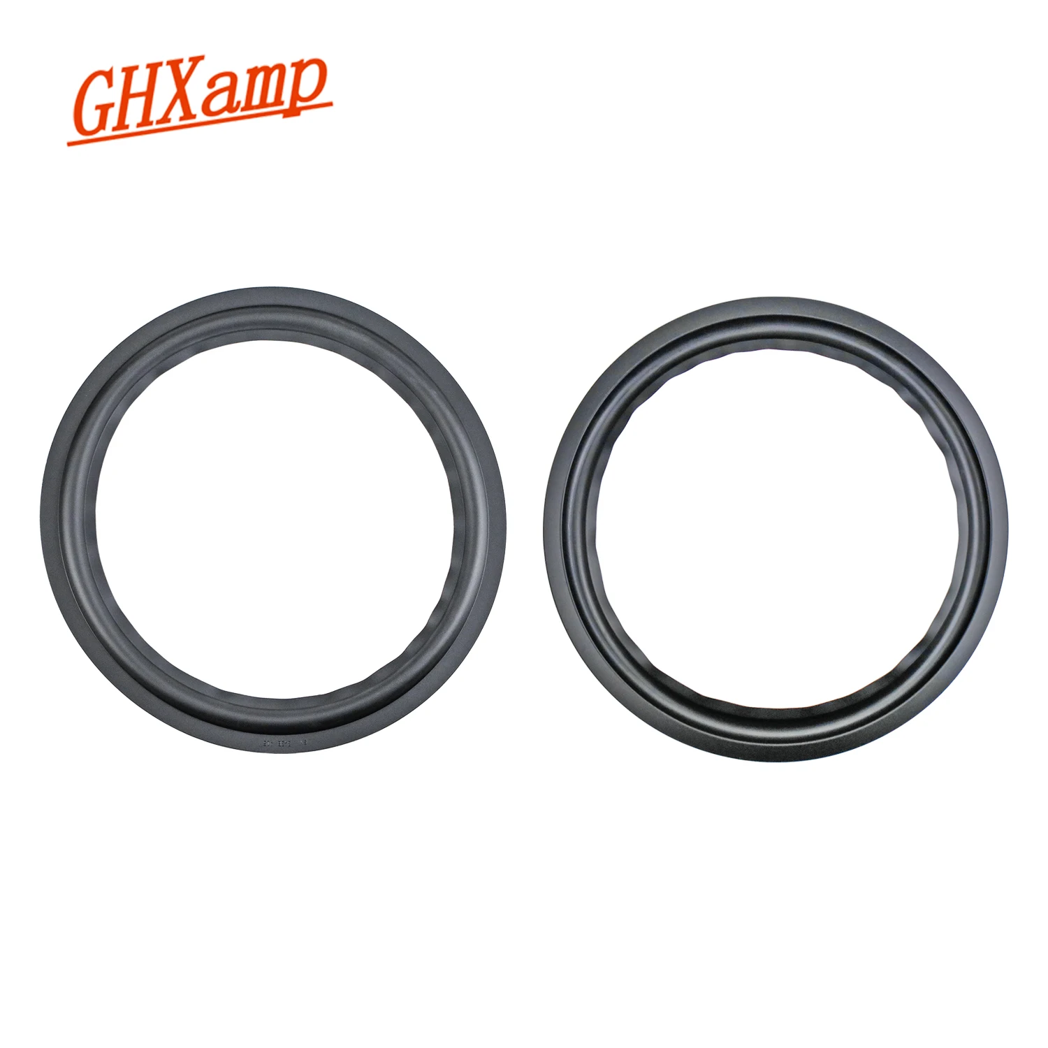 

GHXAMP 15 Inch Speaker 378mm Rubber Edge Suspension Surround Ring Black Hanging Side Repair Speaker Professional Accessories 2pc