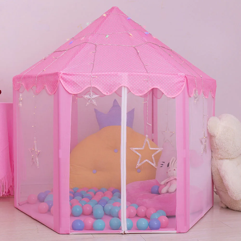 

Portable Children's Tent Toy Ball Pool Princess Girl's Castle Play House Kids Small House Folding Playtent Baby Beach Tent