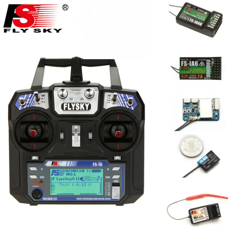 FLYSKY FS-i6 i6 2,4G 6CH передатчик AFHDS с iA6B X6B A8S R6B iA10B приемник Радиоконтроллер для RC FPV Дрон самолет