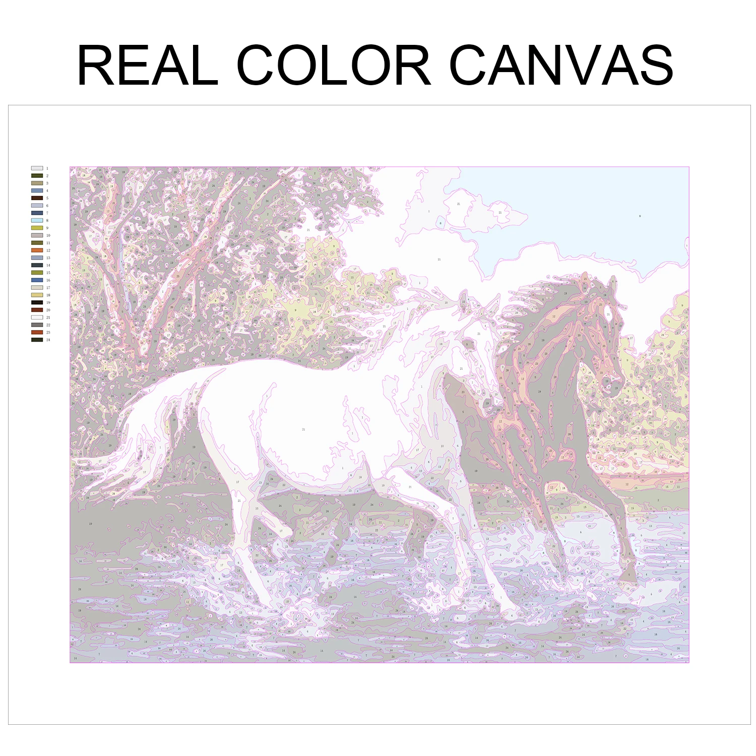 Раскраска по номерам для взрослых AZQSD рисование лошадей рама сделай сам