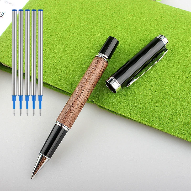 

JINHAO Luxury Gift Pen Roller ball Pen Metal And wood Ballpoint Pens for office Gift office signature pen Stationery supplie