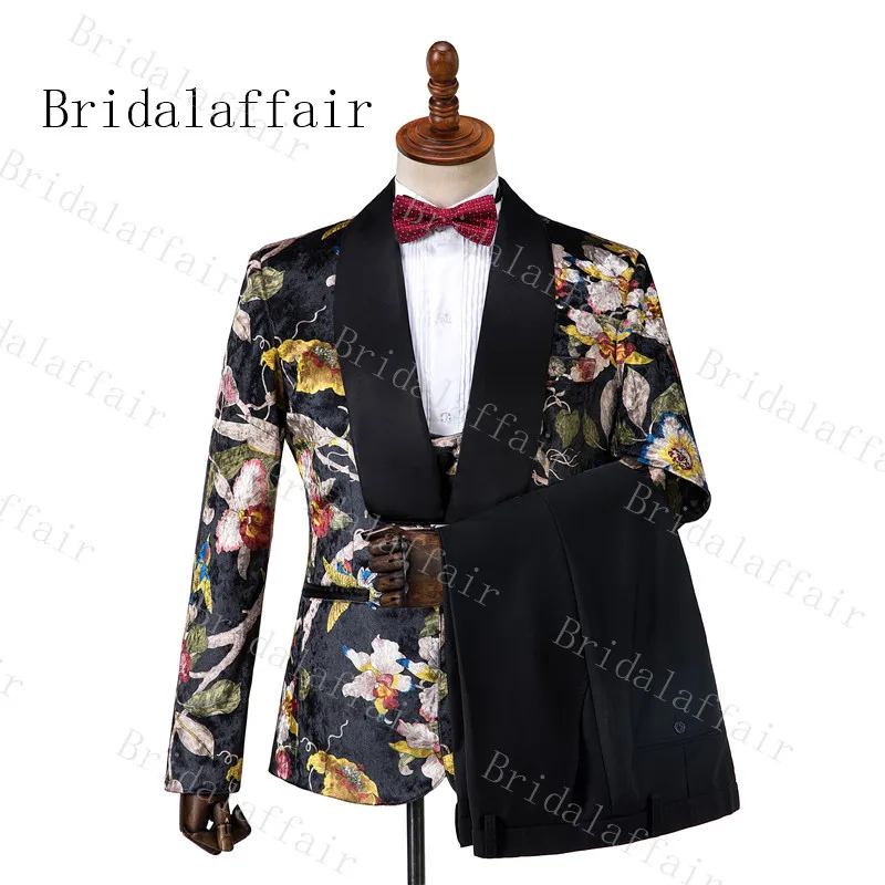 as image color-5 Bridalaffair блестящие озерно-голубой Для мужчин костюмы комплект из 3 предметов осень банкет серии жениха мужской мундир для свадьбы Для мужчин вечерние костюмы заостренный лацкан - Цвет: as image color-5