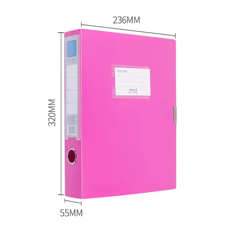 

5pcs Colorful File Holders Document Boxes Folding File Storage Case Organizer for School Office (Mixed Colors)