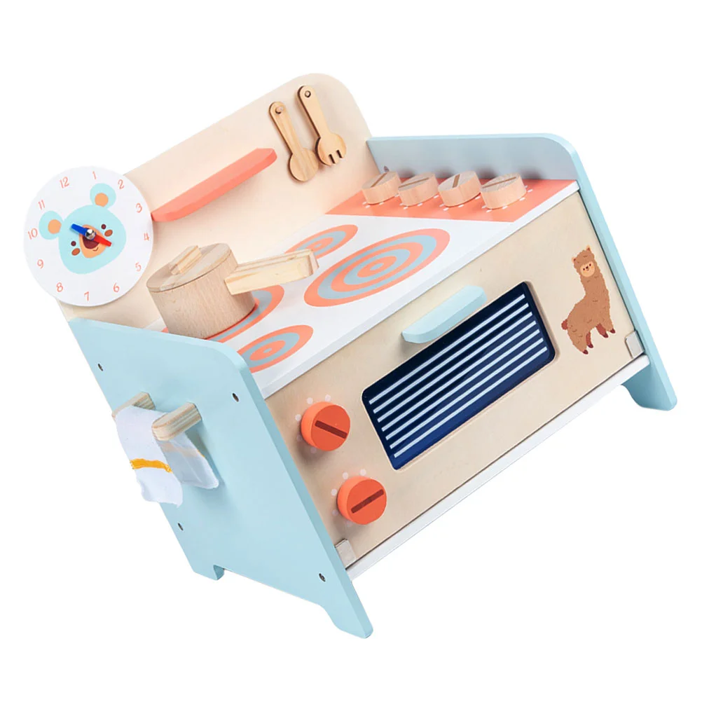 

1 Set Wooden Simulated Kitchen Wooden Cooking Game Educational