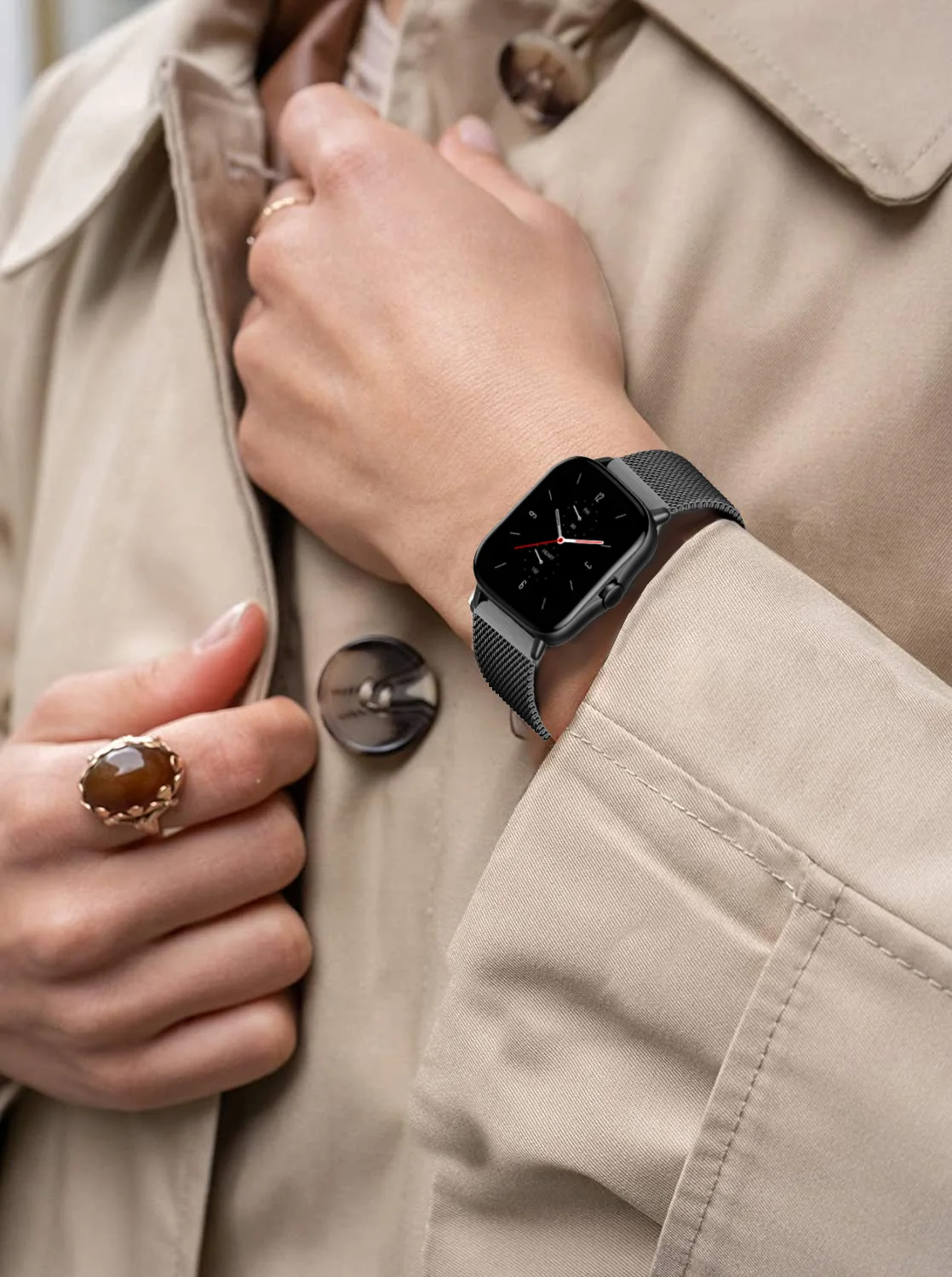 20 мм/22 мм магнитный ремешок для смарт браслета Amazfit GTS/2/2e/GTS2 Mini/GTR 42 мм/47 мм/GTR2/2e/stratos