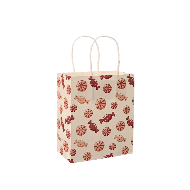 Симпатичные подарочные пакеты из крафт-бумаги для свадьбы с ручками 10 шт. | Дом и