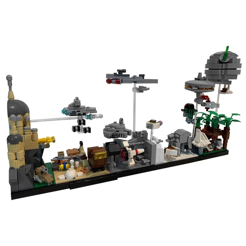 

Star Series Space Wars Skyline Architecture Building Blocks Bricks Compatible With Space Wars MOC-19493 Educational Toys