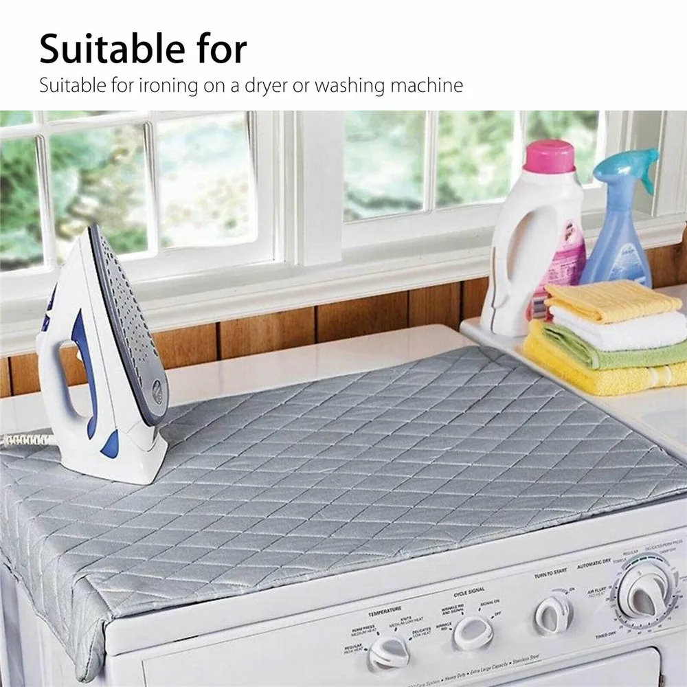 

Table Top Ironing Mat Laundry Pad Washer Dryer Cover Board Heat Resistant Blanket Press Clothes Protector Travel Portable