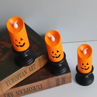 led colorful halloween candle light candlestick table top decoration pumpkin party happy halloween party decor for home 2021