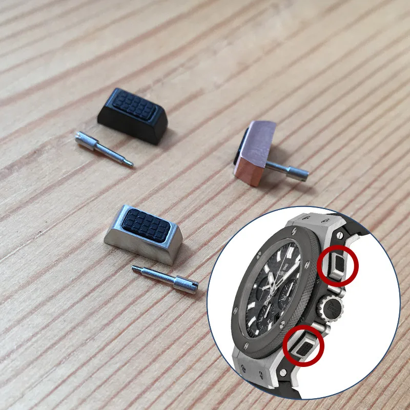 hub waterproof watch pusher for HUB Hublot big bang 44mm chronograph original press button parts tools |