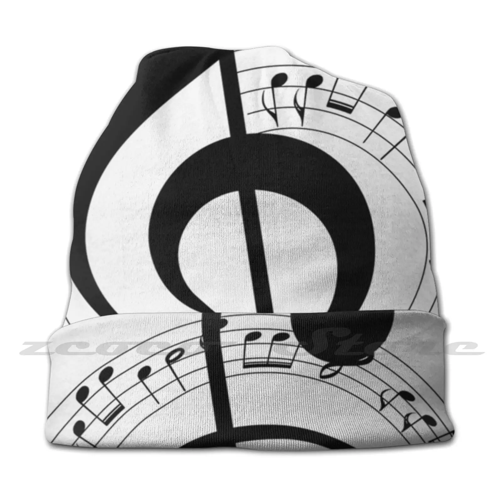 Музыкальная заметка с персонализированным рисунком вязаные головные уборы