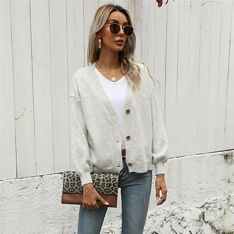 

Cardigan New Knitted Sweater Women Lazy Vintage Women's Cardigan Stylish Basic Jacket Oversized Elegant Knit Sweater Female Top