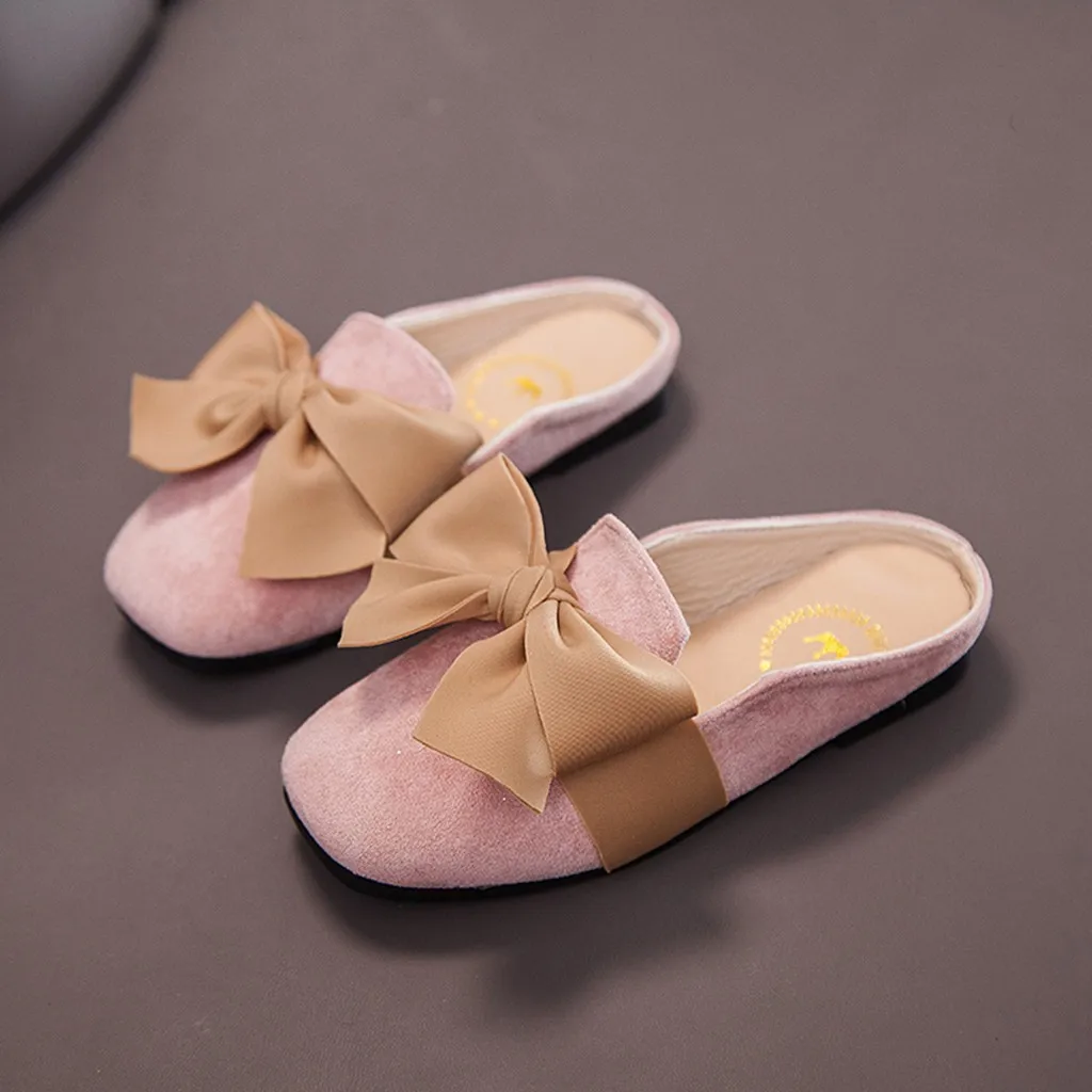 

Children Infant Kids Baby Girls Fashion Bowknot Slipper Casual Shoes Sandals Slip-On Slippers For Girl Baby Indoor Slippers