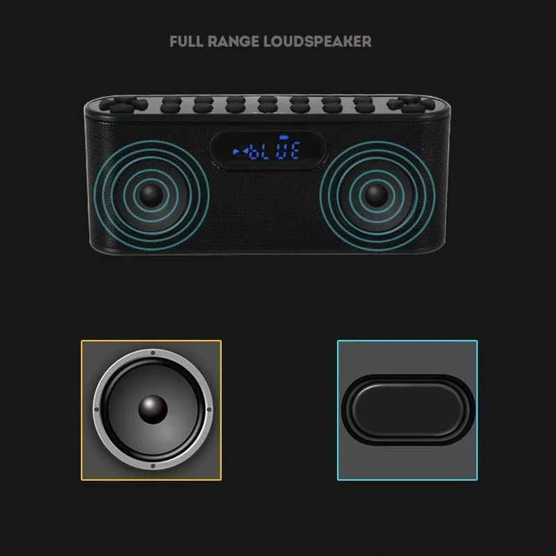 Портативный Bluetooth мини-динамик 2 0 каналов + басовая диафрагма FM-радио USB диск
