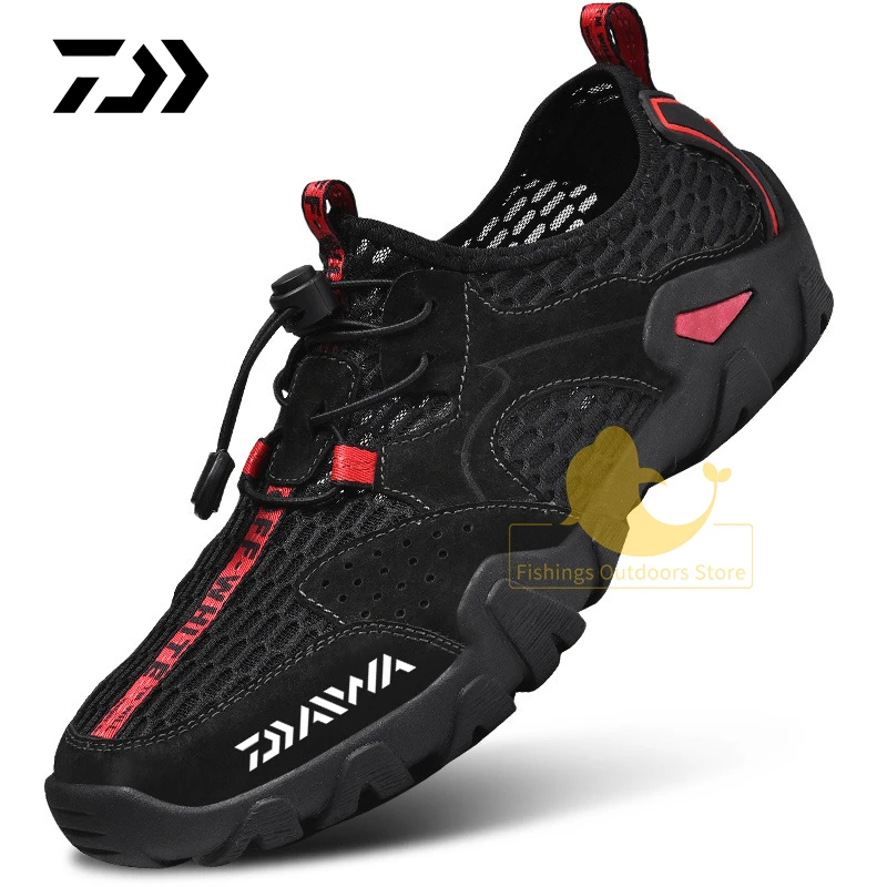 

Новинка 2021, рыболовная обувь Daiwa, нескользящая спортивная обувь для прогулок и походов на открытом воздухе, дышащая Качественная мужская сп...