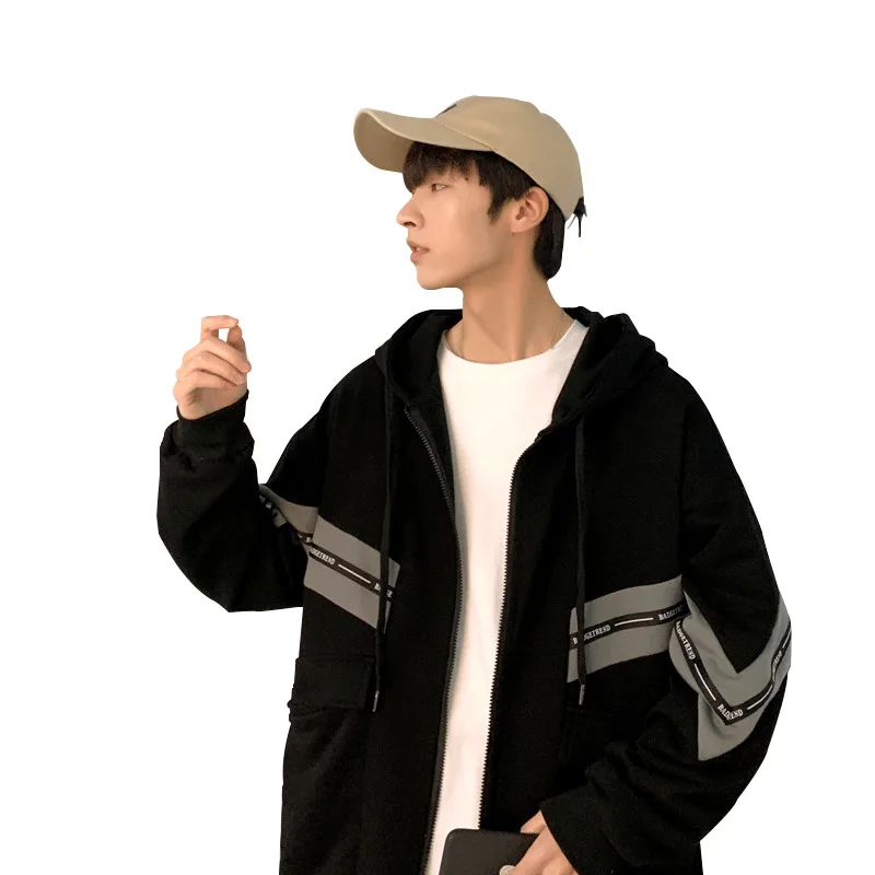 

Spring And 2020 Autumn Hooded Sweater Men's Cardigan Tide Brand Ins Wind Net Red Sports Hooded Jacket Men Super Fire Jacket