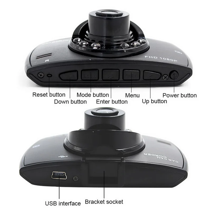 G30 2 дюймов 90 градусов широкоугольный объектив видеорегистратор Full HD 1080P