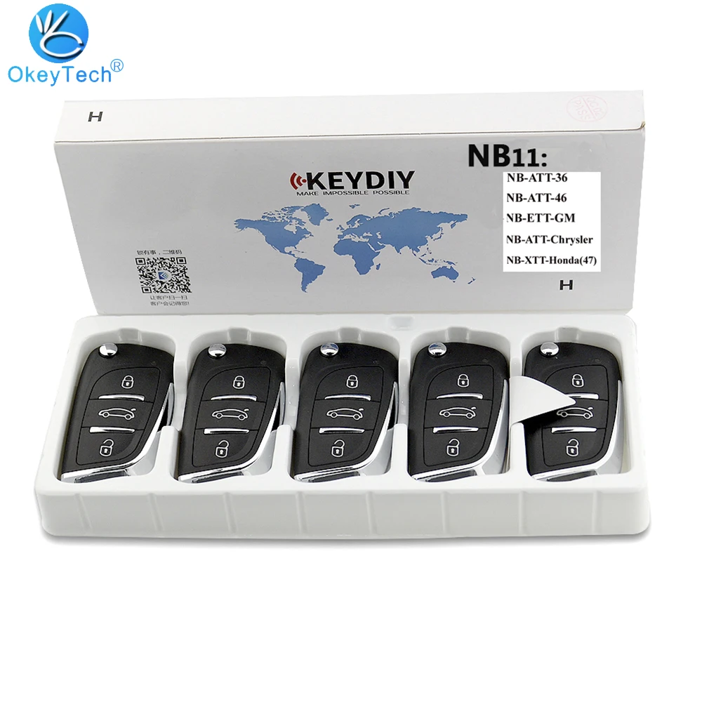OkeyTech-programador de llaves KEYDIY Original KD900/KD-X2, 5 unidades, NB11, control remoto Universal, estilo DS, multifuncional, para todas las Series B y NB